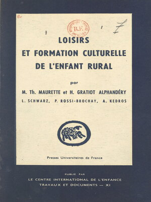 cover image of Loisirs et formation culturelle de l'enfant rural